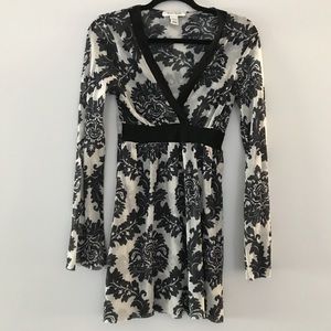 White House black market b&w sheer dress